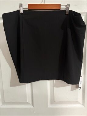 ASOS Curve Black Mini Skirt - Structured Pencil Style